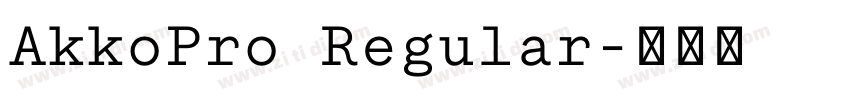 AkkoPro Regular字体转换